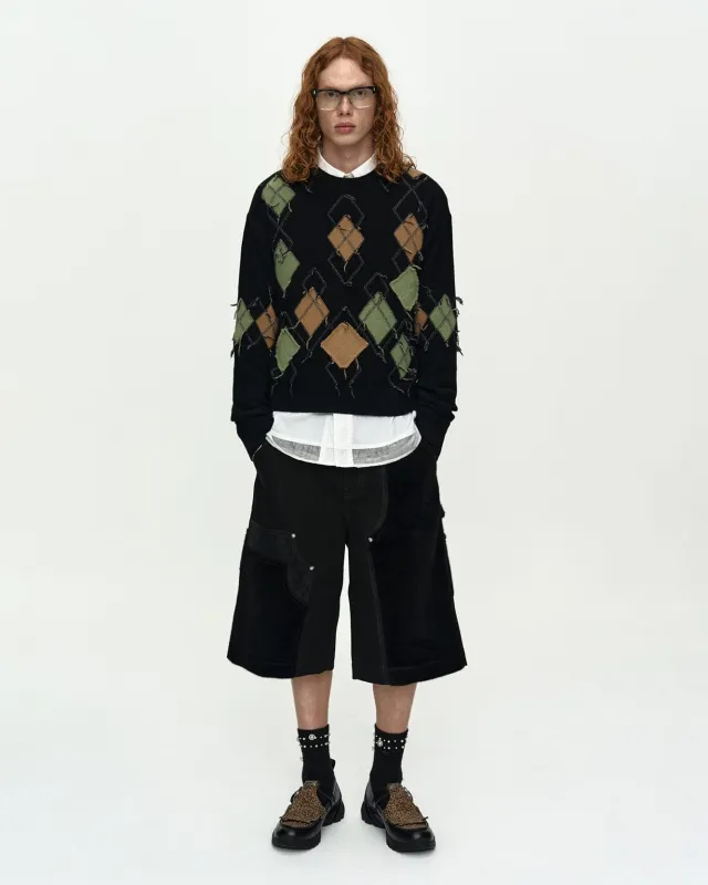 TOM ARGYLE CREW-NECK SWEATER atb1415m(BLACK) sold by Andersson Bell