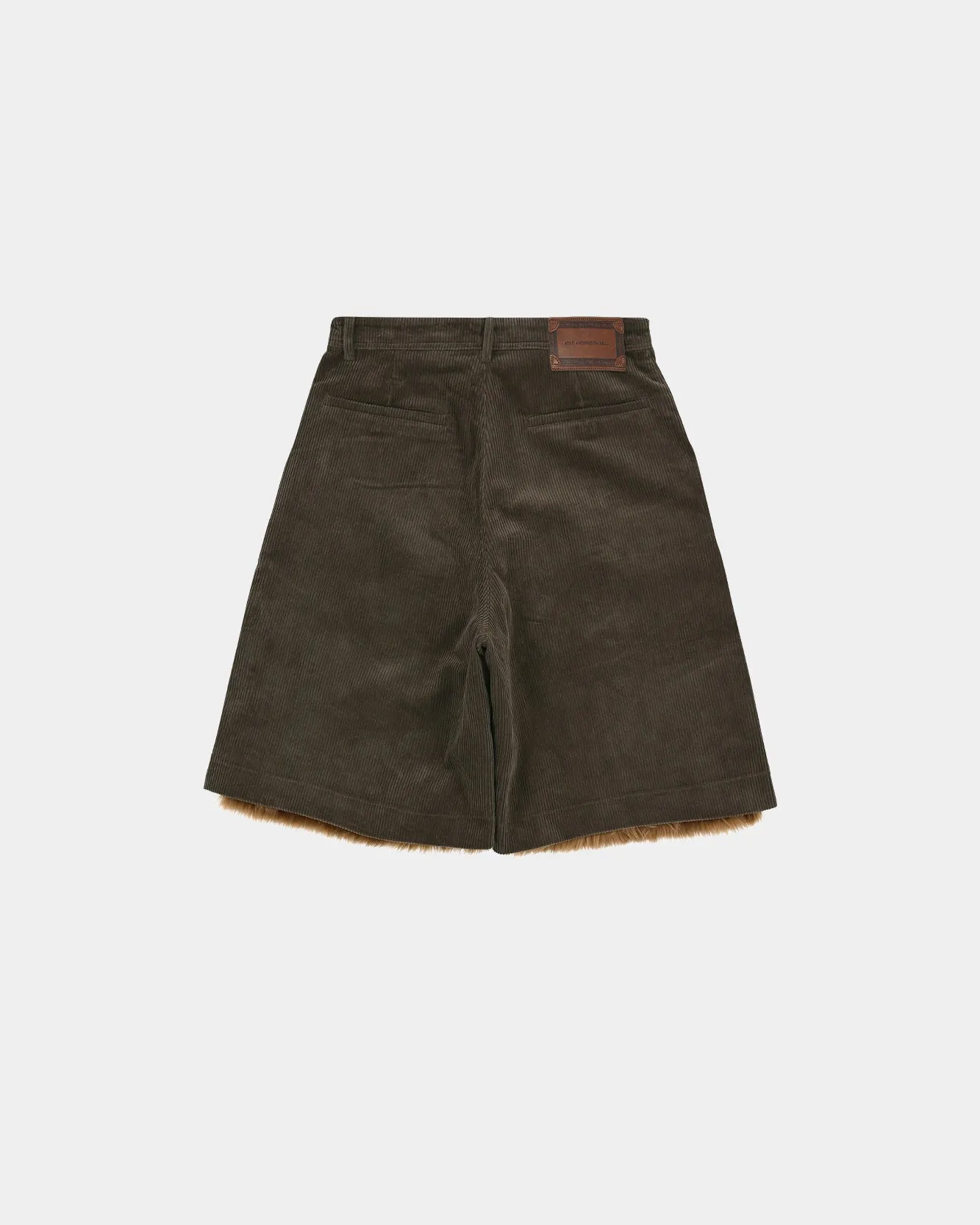 FAUX FUR PATCHWORK SHORTS apa870m(BROWN) sold by Andersson Bell product image thumbnail 3