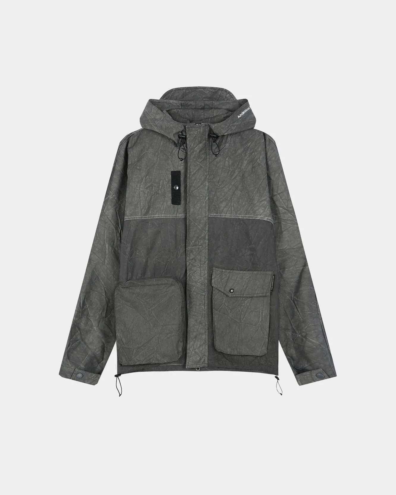 UNISEX TIE-DYED BEACH SHELL JACKET awa746u(CHARCOAL) sold by Andersson Bell product image thumbnail 2