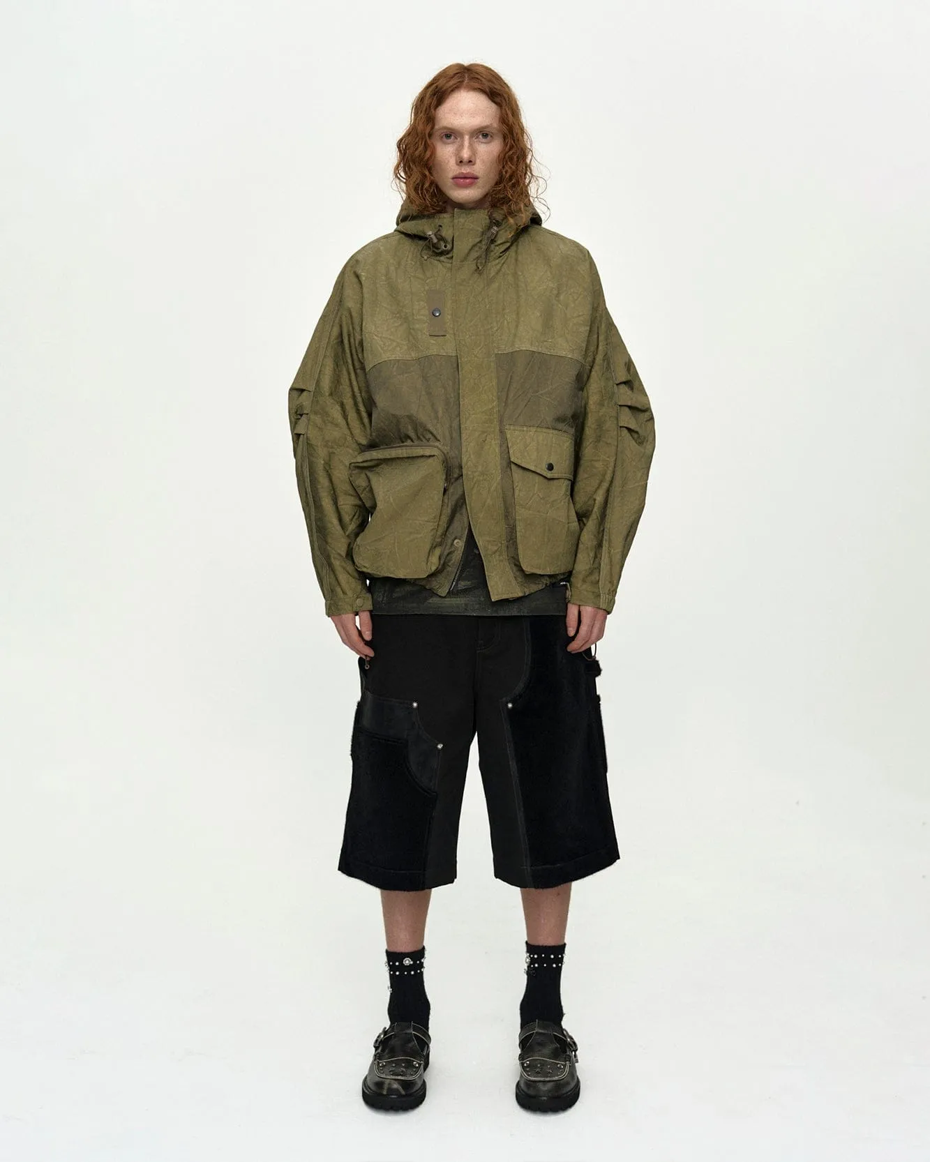 UNISEX TIE-DYED BEACH SHELL JACKET awa746u(BEIGE) sold by Andersson Bell