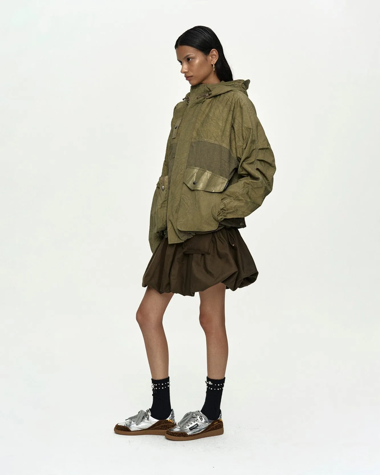 UNISEX TIE-DYED BEACH SHELL JACKET awa746u(BEIGE) sold by Andersson Bell product image thumbnail 5