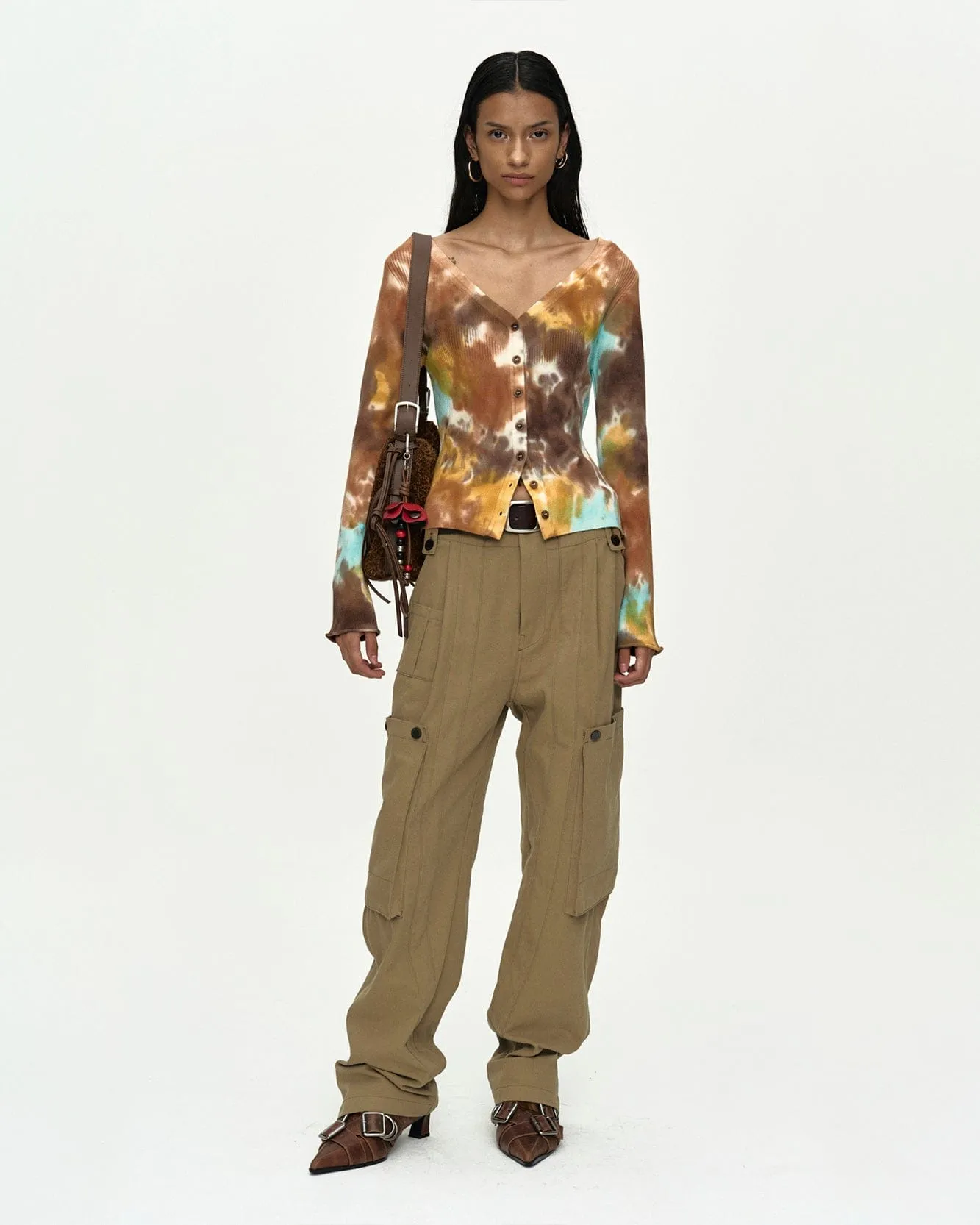 UTILITY CARGO PANTS apa894w(BEIGE) sold by Andersson Bell product image thumbnail 4