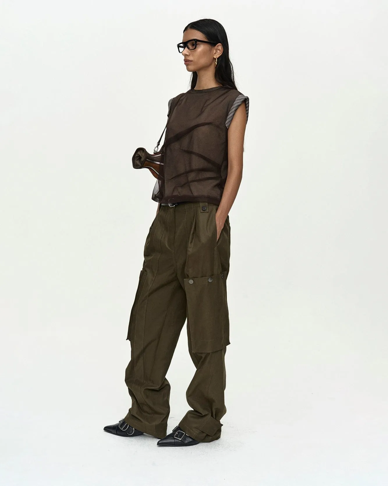 UTILITY CARGO PANTS apa895w(KHAKI) sold by Andersson Bell product image thumbnail 4