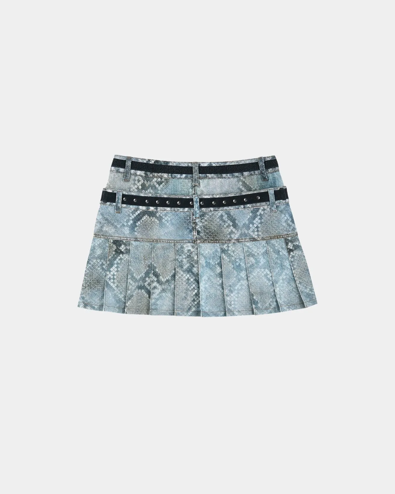 PYTHON FADE DENIM PRINTED SKIRT apa883w(BLUE) sold by Andersson Bell product image thumbnail 3