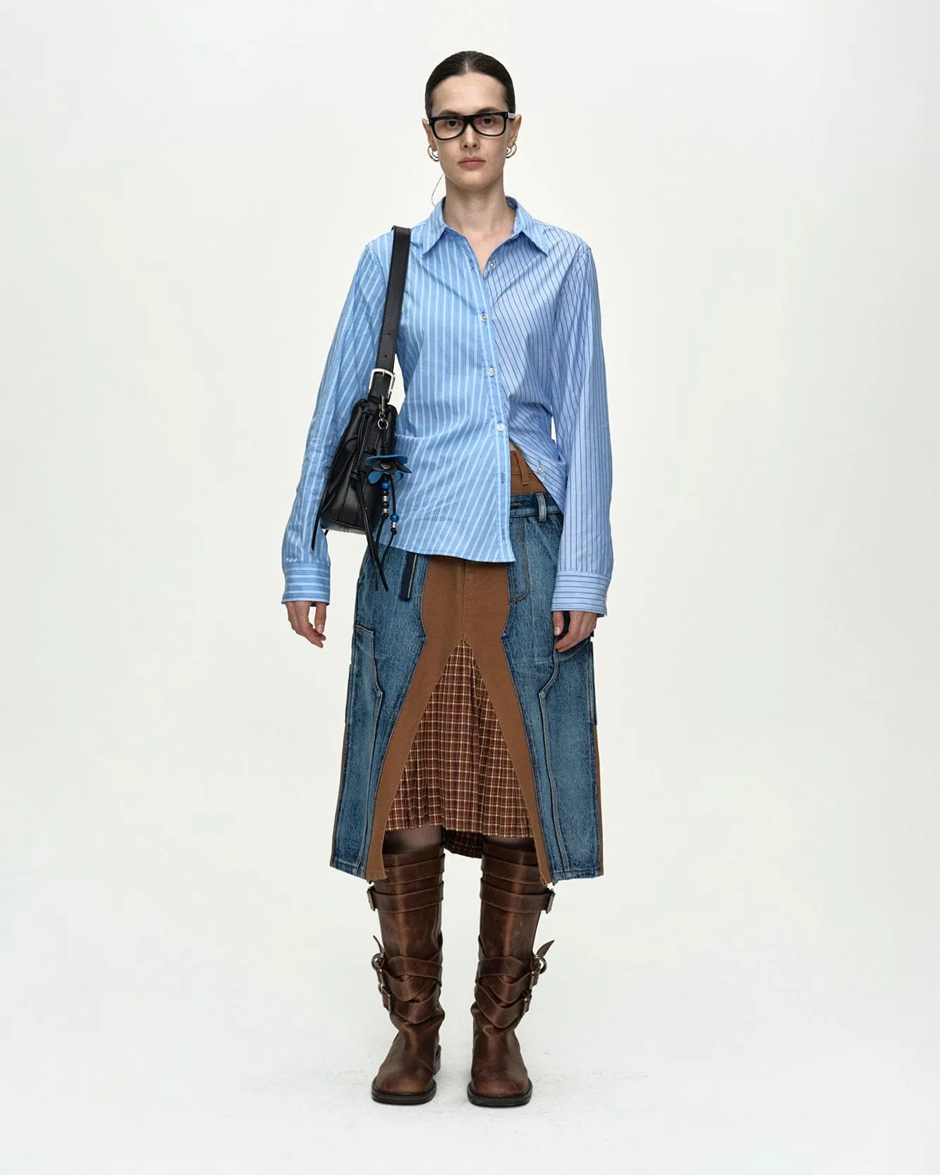 CARPENTER DECONSTRUCTED PLEATS SKIRT apa886w(HAMILTON BROWN) sold by Andersson Bell product image thumbnail 4