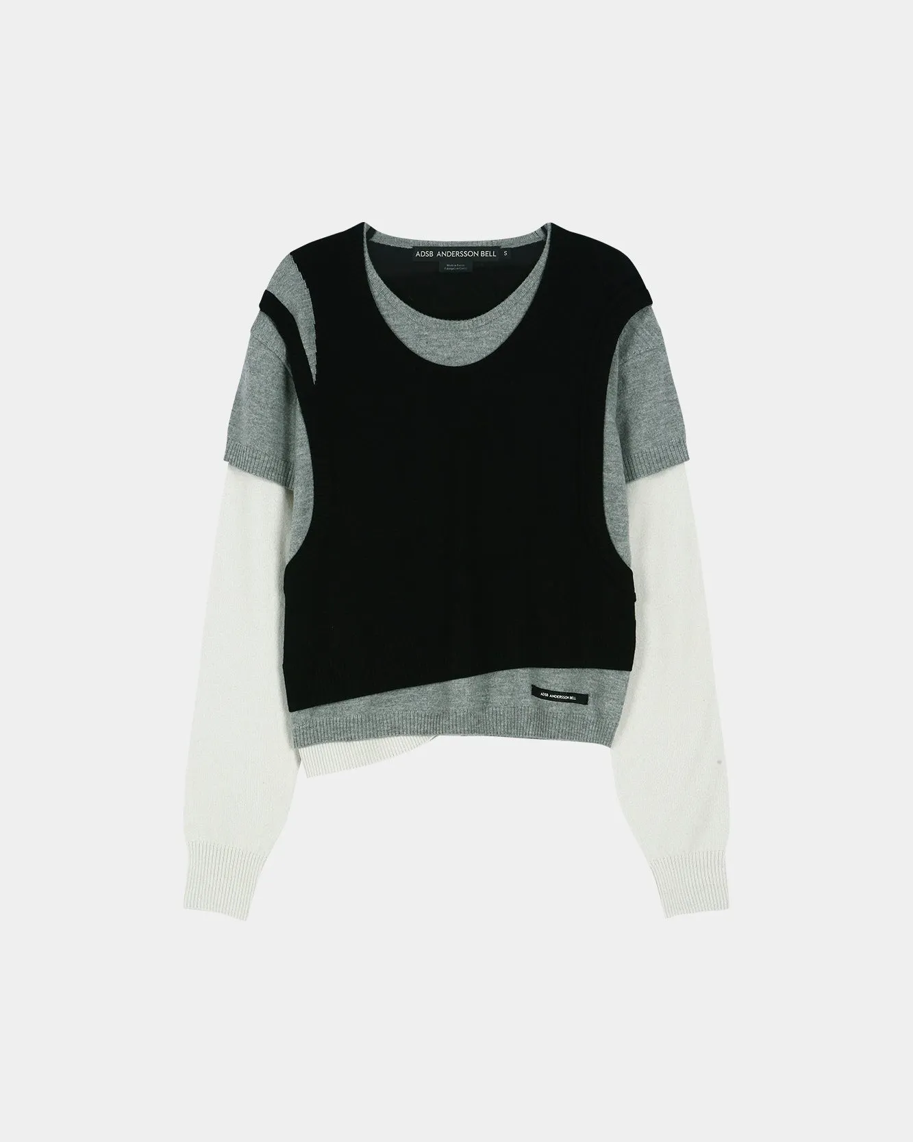 TRES OVER LAYERED SWEATER atb1474w(BLACK) sold by Andersson Bell product image thumbnail 2