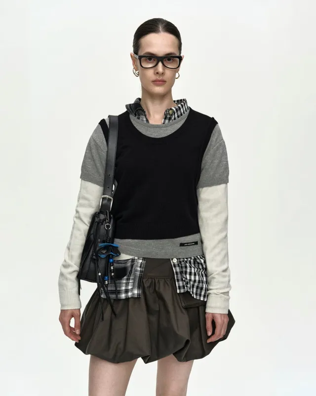 TRES OVER LAYERED SWEATER atb1474w(BLACK) sold by Andersson Bell