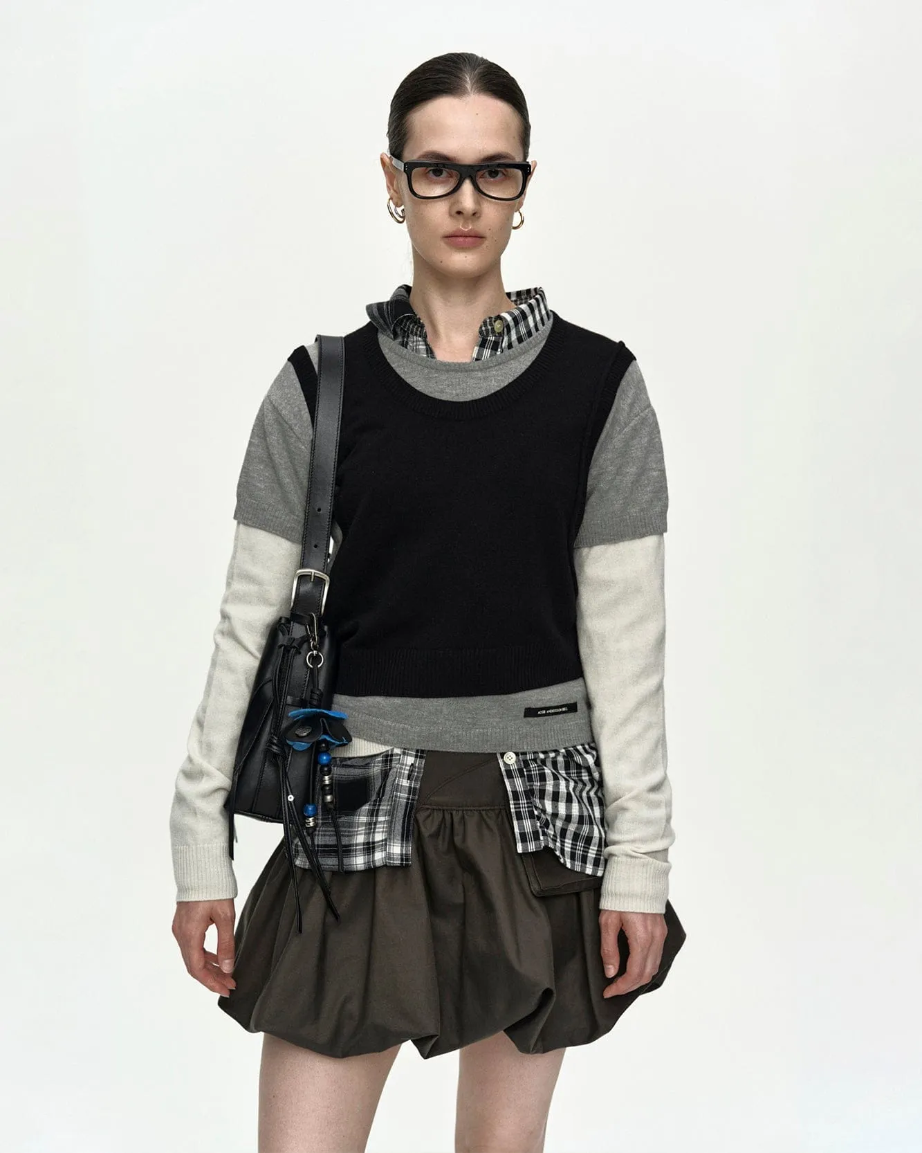 TRES OVER LAYERED SWEATER atb1474w(BLACK) sold by Andersson Bell