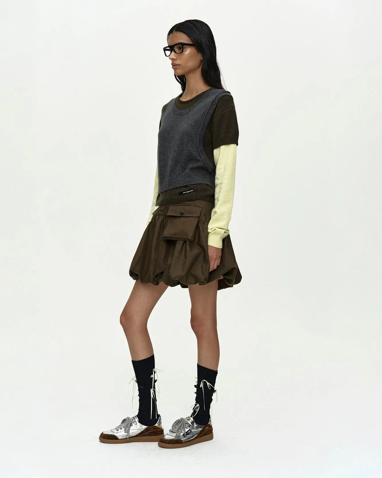 TRES OVER LAYERED SWEATER atb1474w(GREEN) sold by Andersson Bell product image thumbnail 5