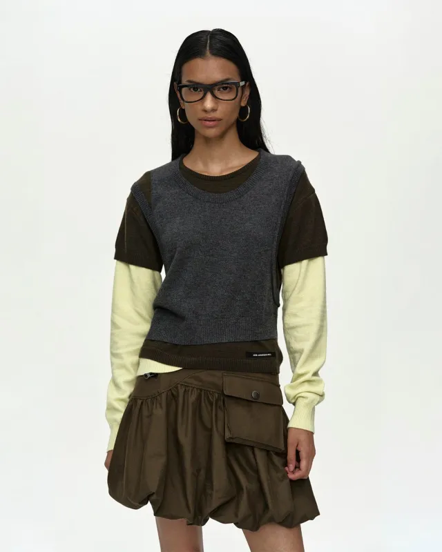 TRES OVER LAYERED SWEATER atb1474w(GREEN) sold by Andersson Bell