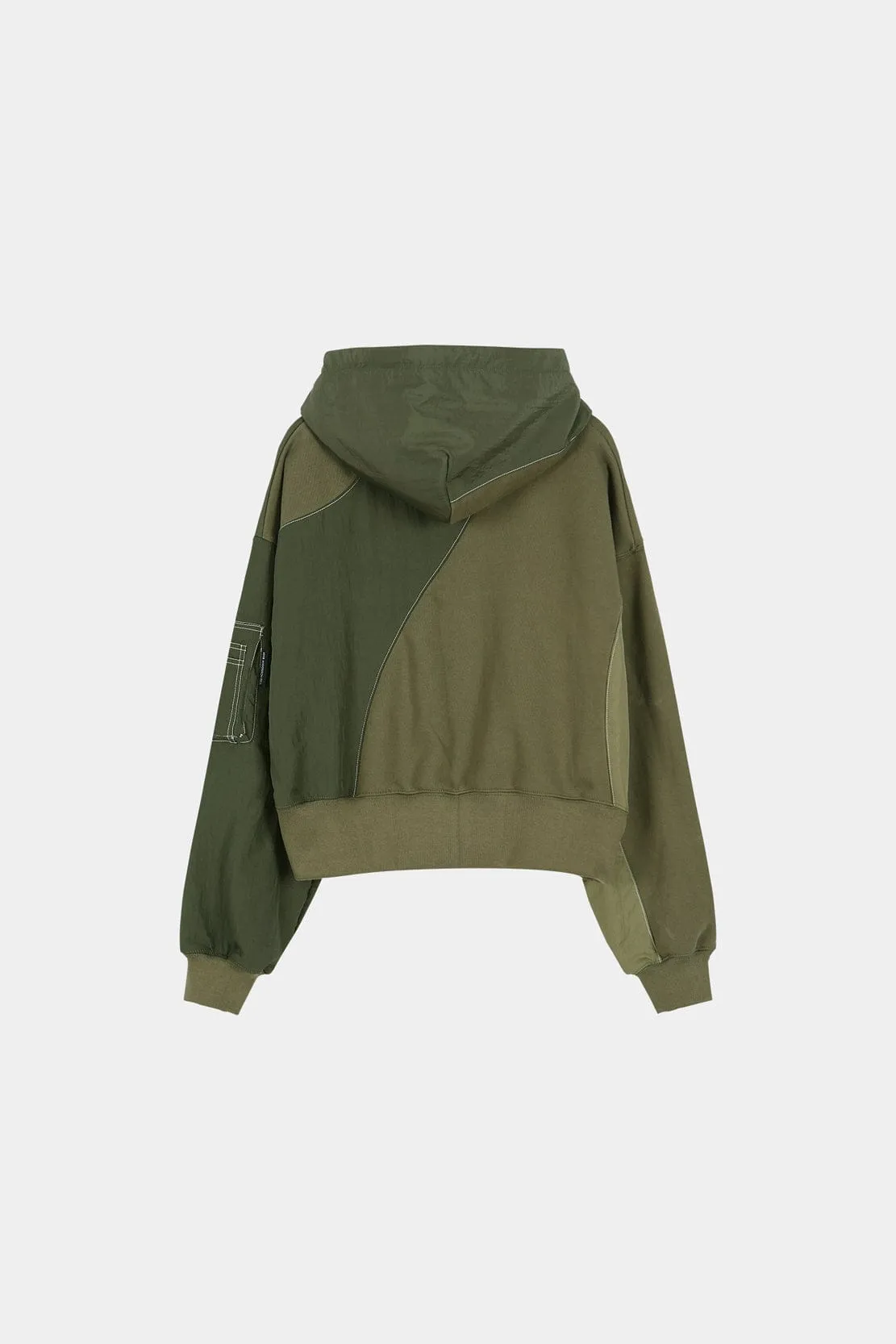 PATCHWORK MA-1 HOODIE ZIP UP atb1507w(KHAKI) sold by Andersson Bell product image thumbnail 3