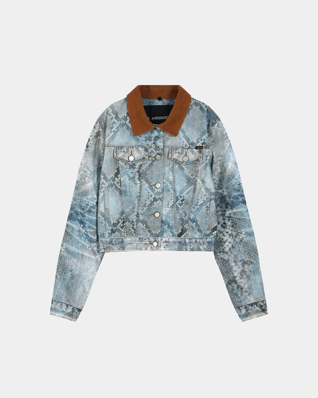 PYTHON FADE DENIM PRINTED JACKET awa750w(BLUE) sold by Andersson Bell product image thumbnail 4