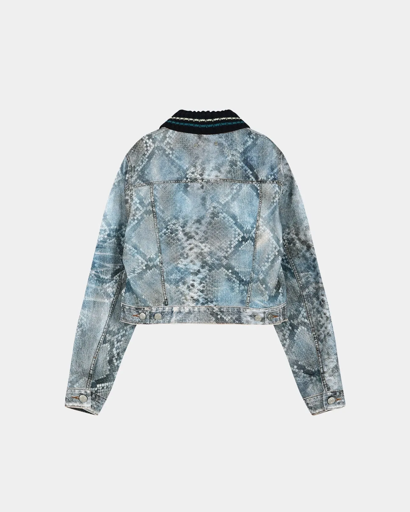 PYTHON FADE DENIM PRINTED JACKET awa750w(BLUE) sold by Andersson Bell product image thumbnail 3
