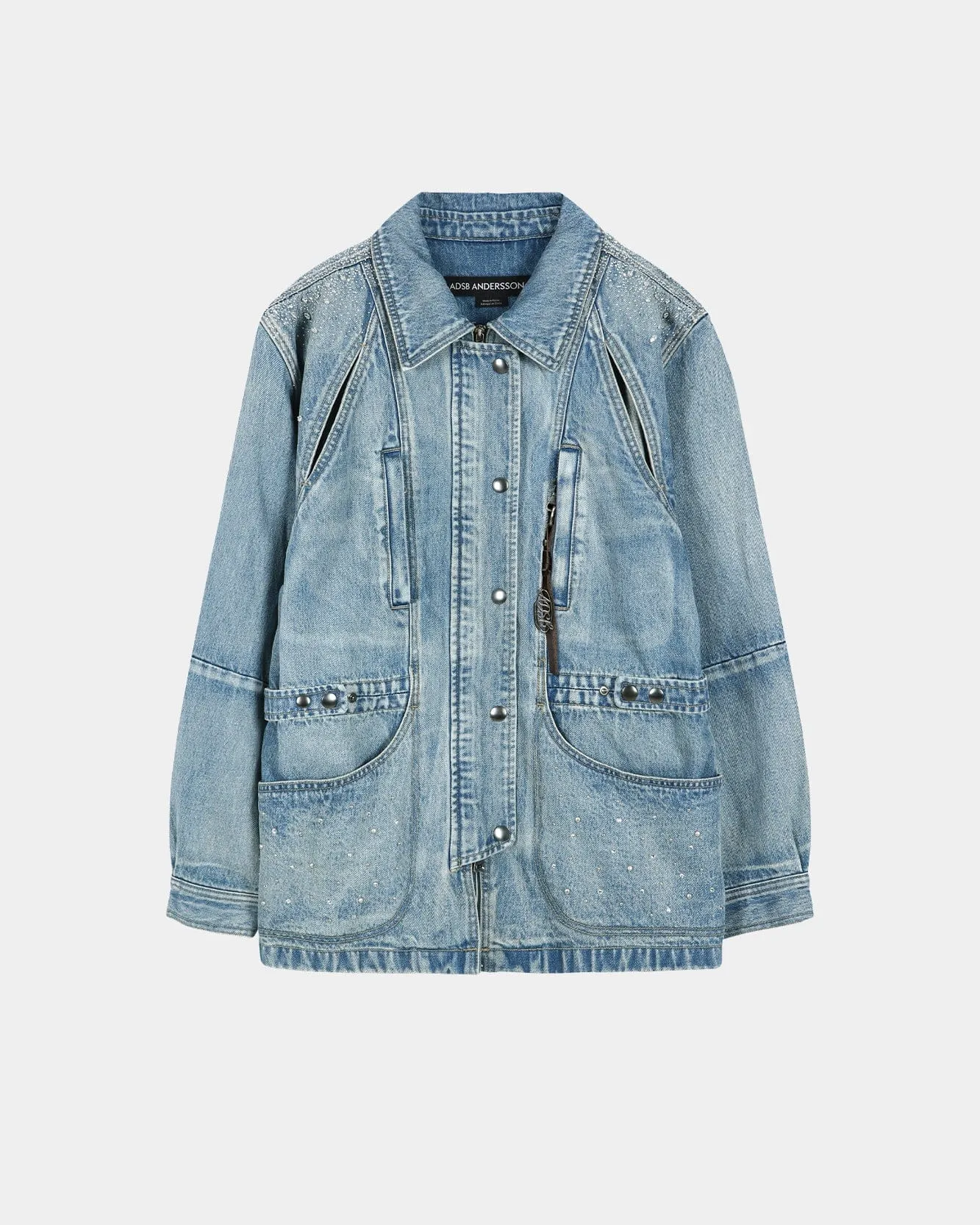 JEWELED DENIM WORK JACKET awa754w(BLUE) sold by Andersson Bell product image thumbnail 2