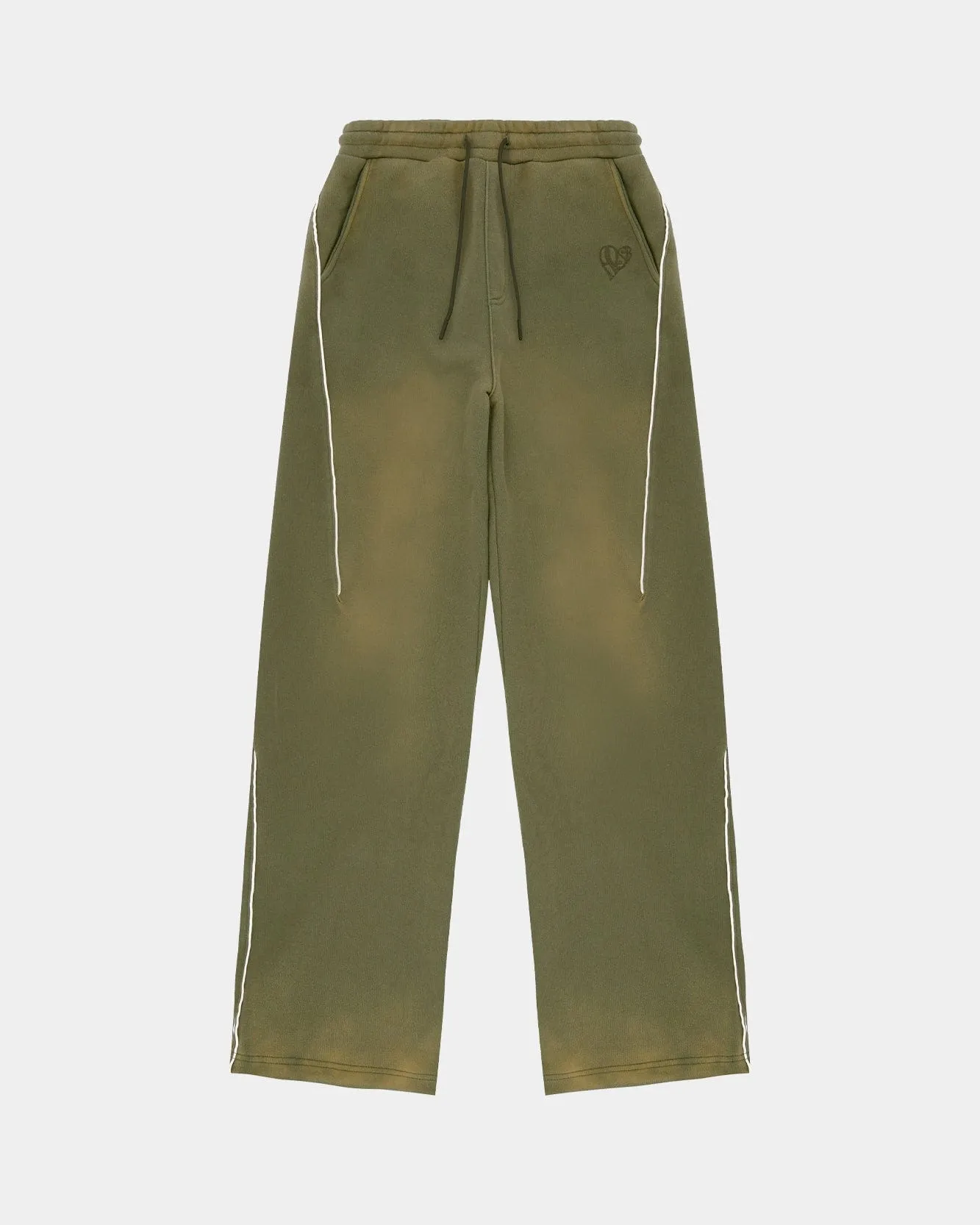UNISEX PIPING LINE DYED SWEAT PANTS apa875u(KHAKI) sold by Andersson Bell product image thumbnail 2