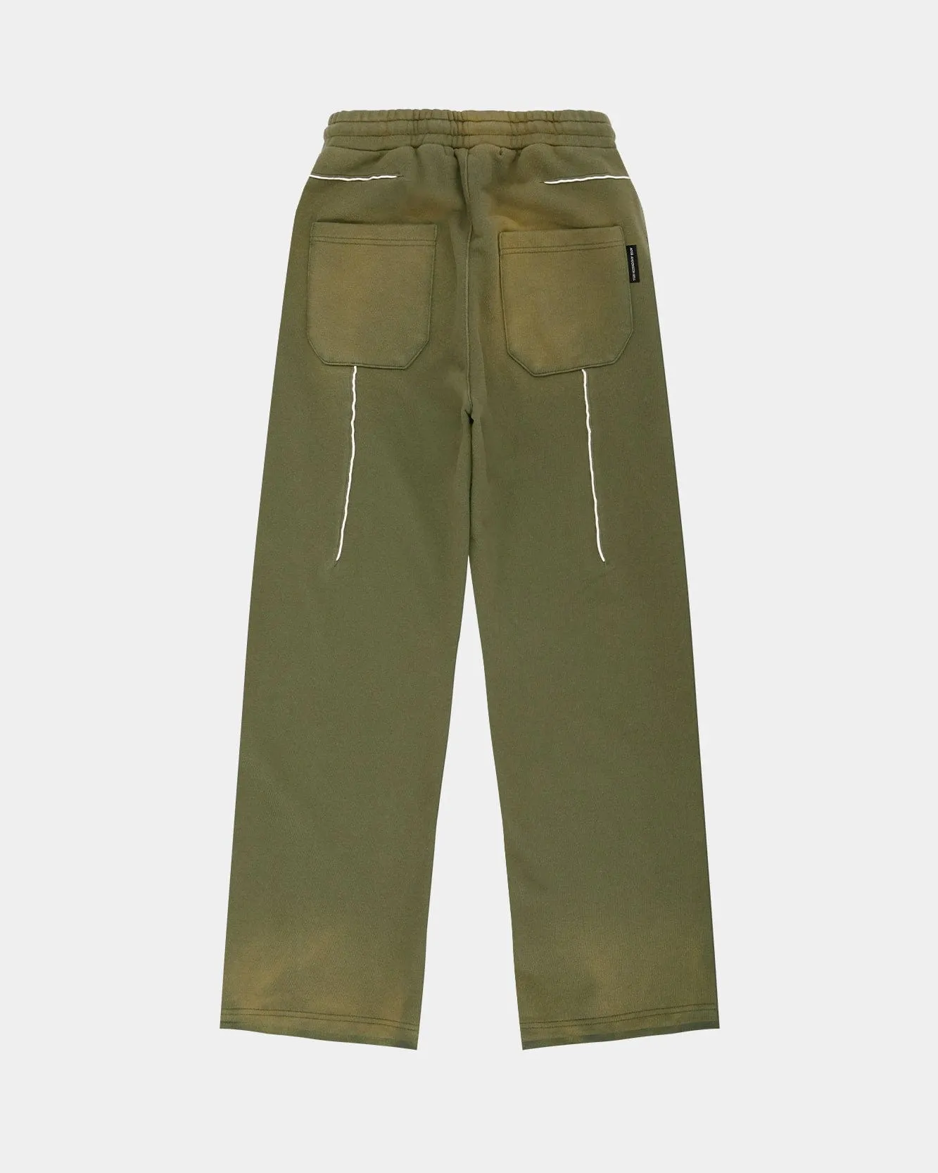 UNISEX PIPING LINE DYED SWEAT PANTS apa875u(KHAKI) sold by Andersson Bell product image thumbnail 3