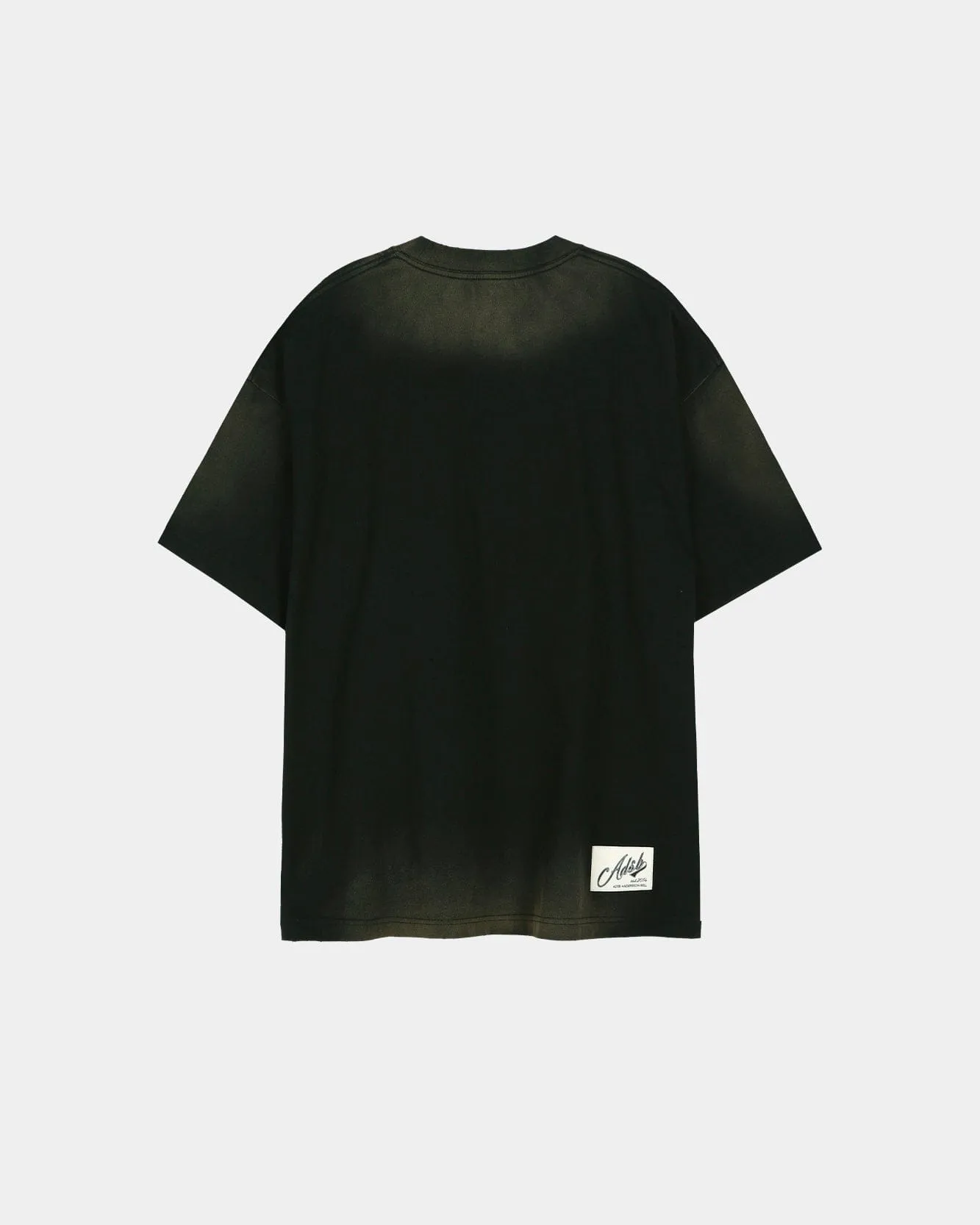(ESSENTIAL) UNISEX SPRAY WASHED HEART MESSAGE T-SHIRT atb1432u(BLACK) sold by Andersson Bell product image thumbnail 3