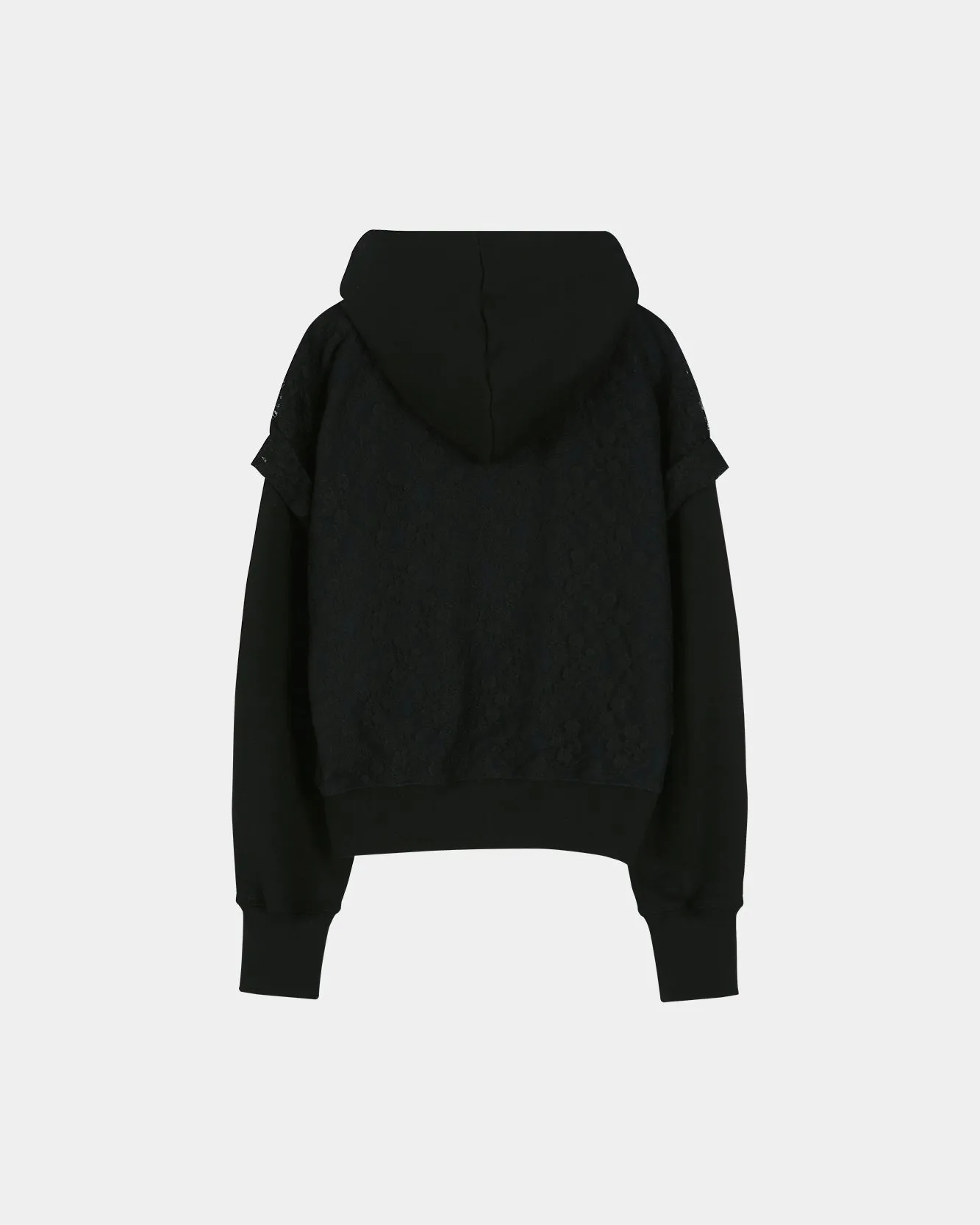 LACE LAYERED HOOD ZIP UP atb1486w(NAVY / BLACK) sold by Andersson Bell product image thumbnail 3