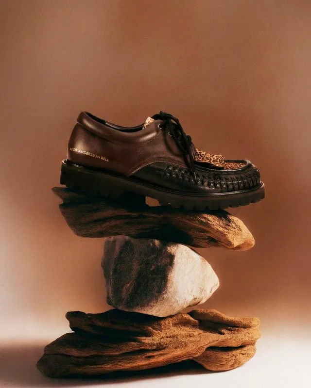 FRINGED WOVEN LOAFER aaa514m(BLACK/LEOPARD/DARK BROWN) made by Andersson Bell