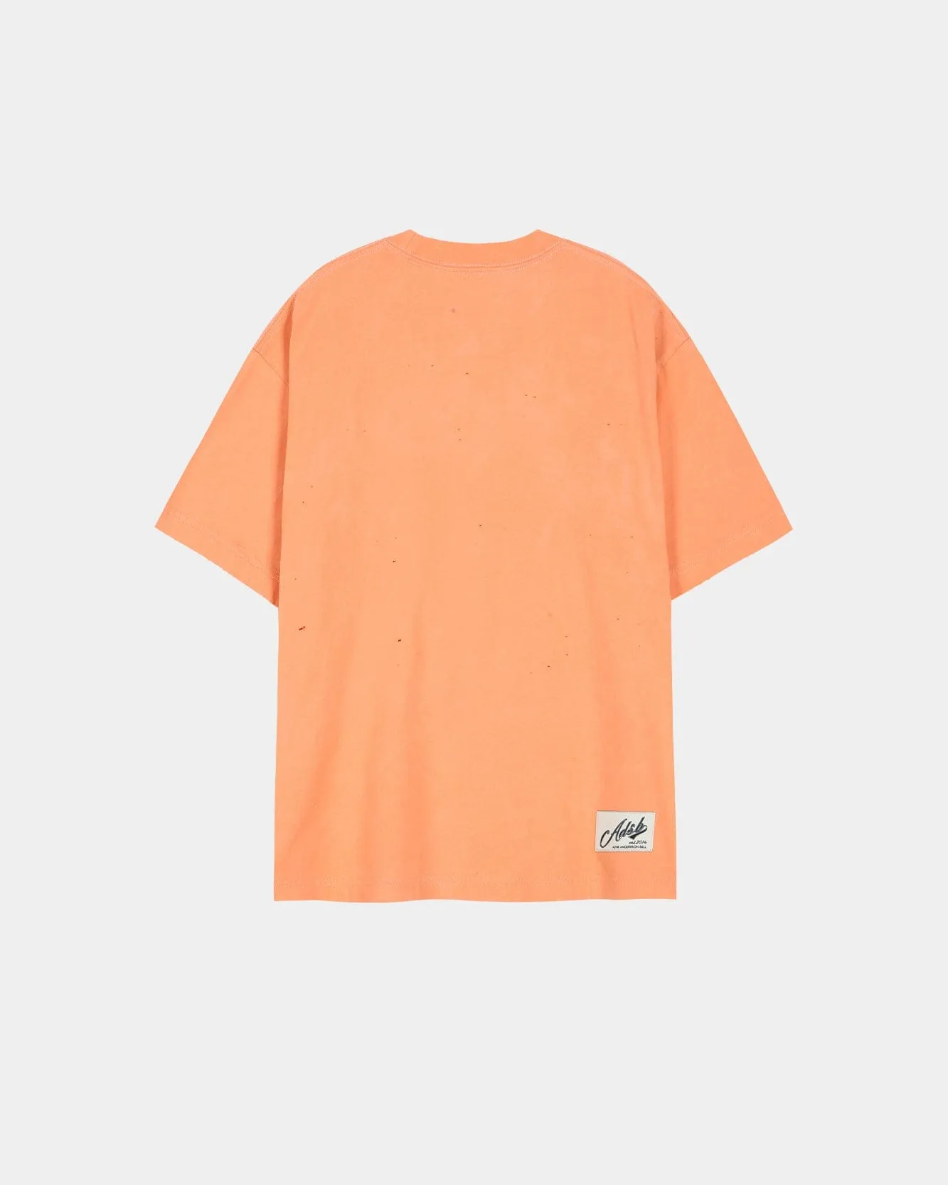 (ESSENTIAL) UNISEX SPRAY WASHED HEART MESSAGE T-SHIRT atb1432u(ORANGE) sold by Andersson Bell product image thumbnail 3