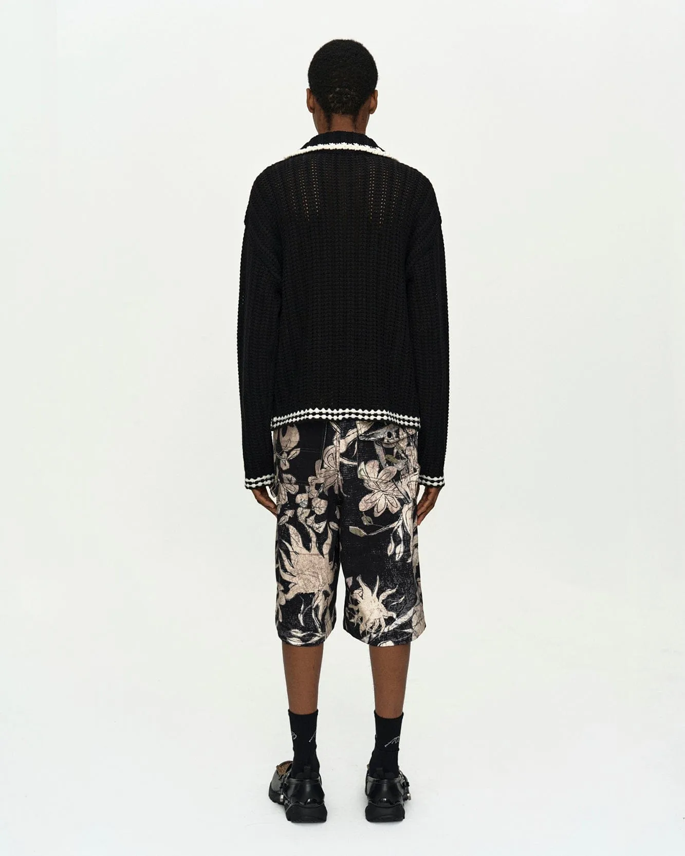 UNISEX NEW FANTASIA COLLAR CARDIGAN atb1414u(BLACK) sold by Andersson Bell product image thumbnail 5