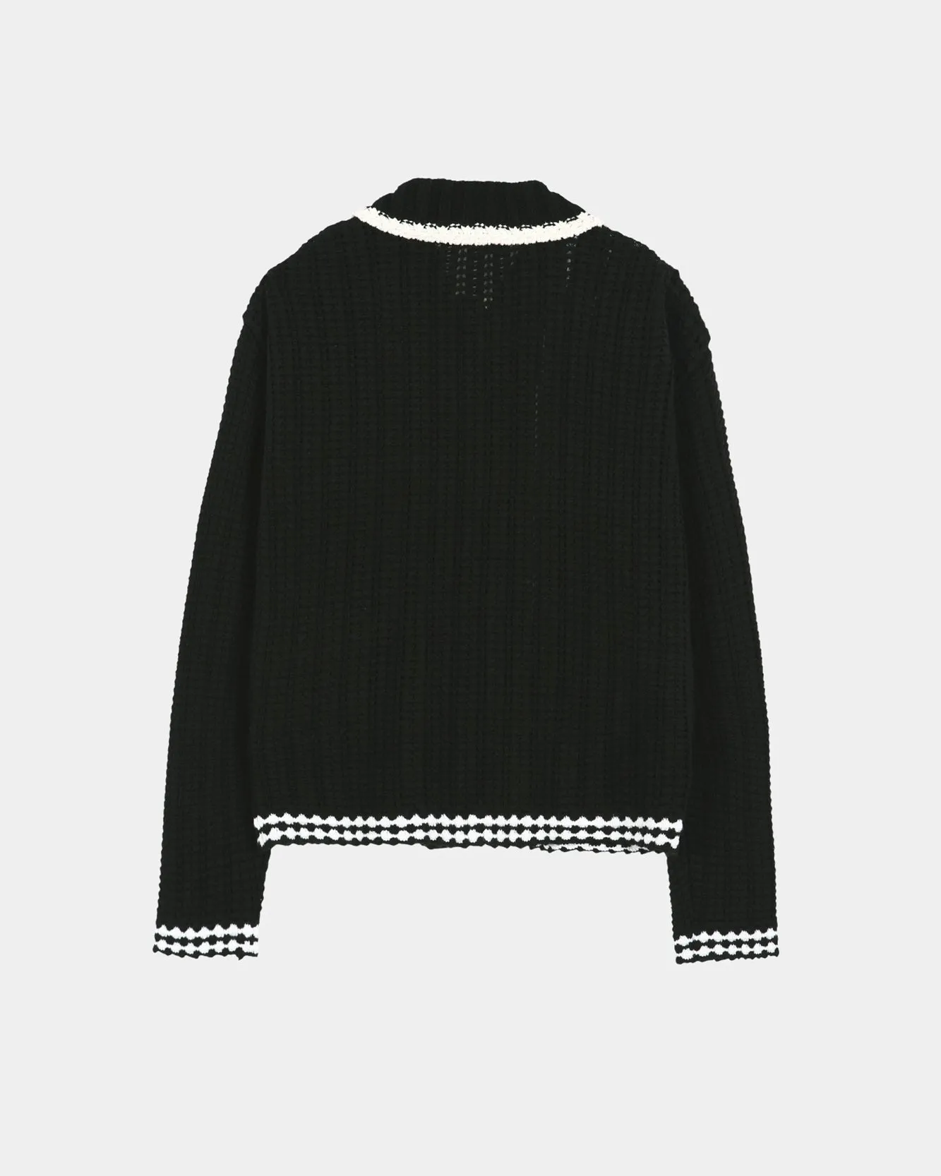 UNISEX NEW FANTASIA COLLAR CARDIGAN atb1414u(BLACK) sold by Andersson Bell product image thumbnail 3