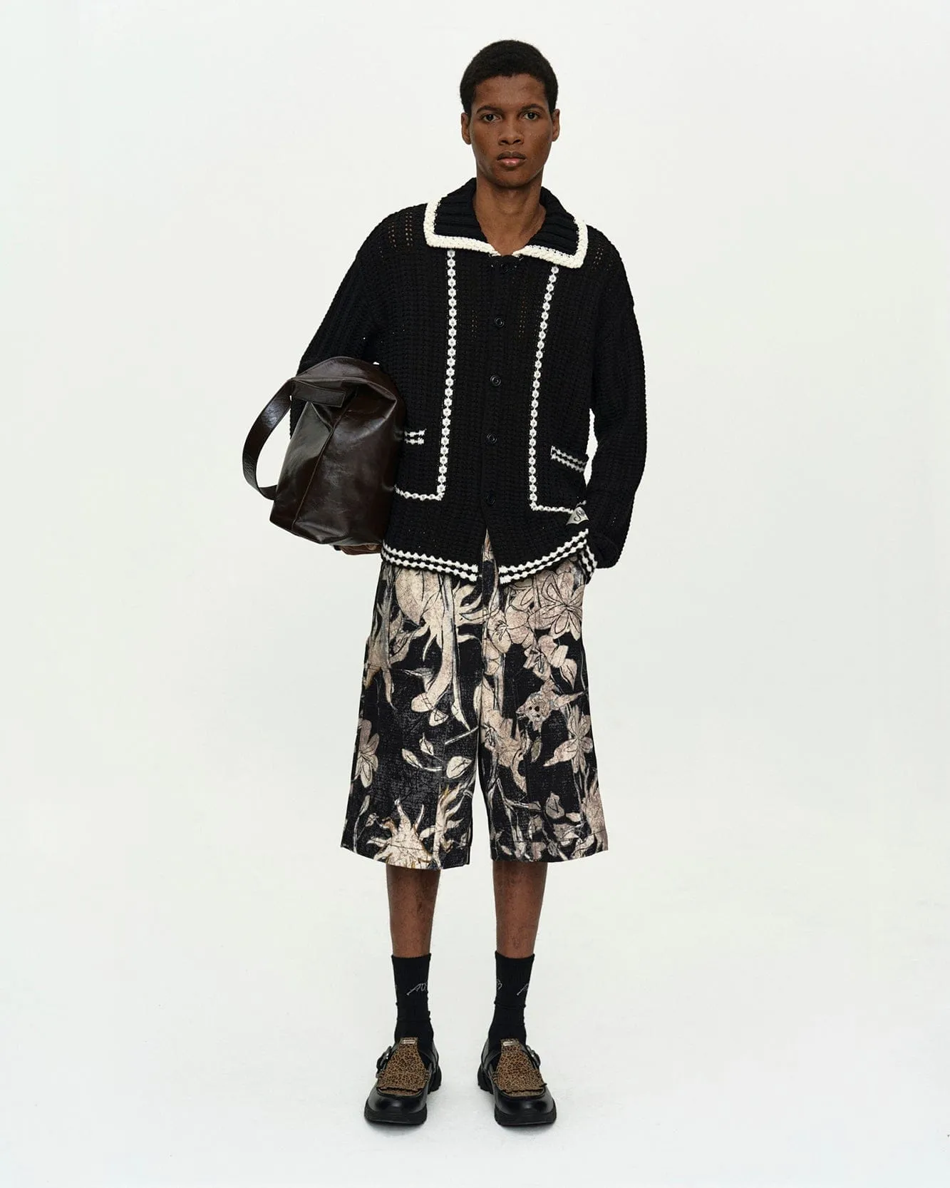 UNISEX NEW FANTASIA COLLAR CARDIGAN atb1414u(BLACK) sold by Andersson Bell