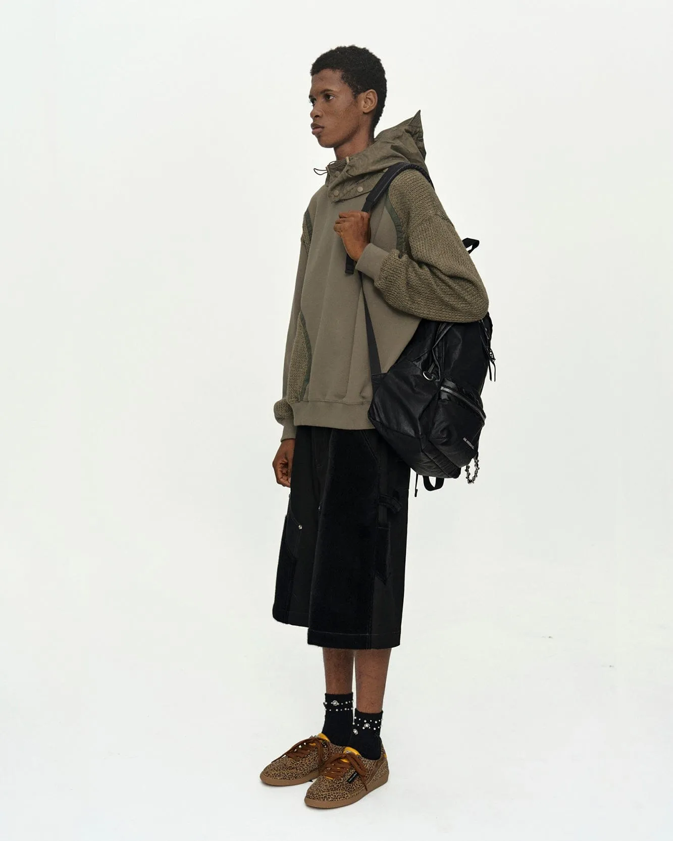 DETACHABLE BALACLAVA SWEATSHIRT atb1425m(KHAKI) sold by Andersson Bell product image thumbnail 5