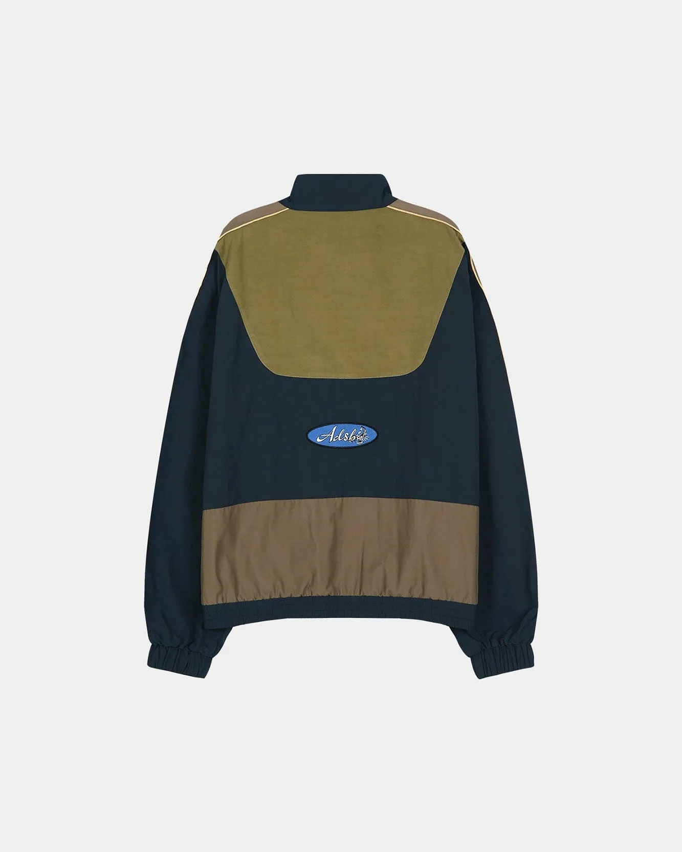 UNISEX COLOR BLOCK NYLON TRACK JACKET awa759u(NAVY/KHAKI) sold by Andersson Bell product image thumbnail 3