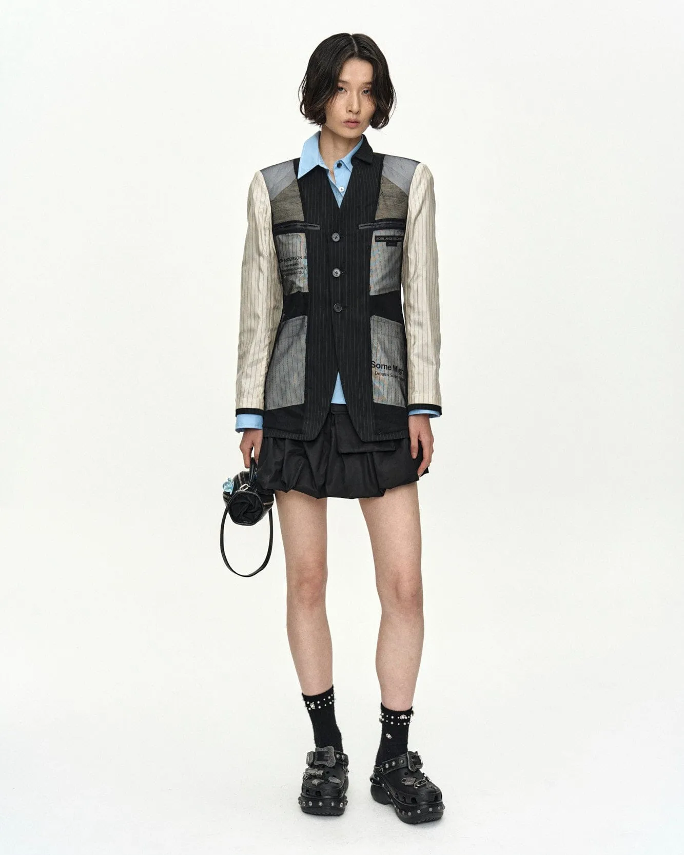 REVERSIBLE INSIDE-OUT BLAZER awa764w(BLACK) sold by Andersson Bell product image thumbnail 4