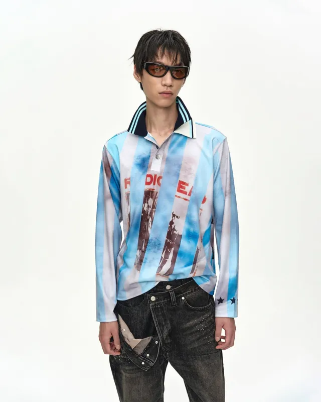 ALTOS FOOTBALL T-SHIRT atb1549m(BLUE/WHITE) made by Andersson Bell