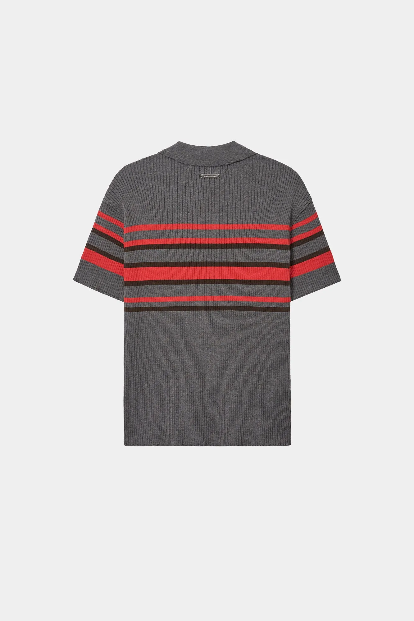 PITT STRIPE POLO SWEATER atb1532m(GREY/RED) sold by Andersson Bell product image thumbnail 3