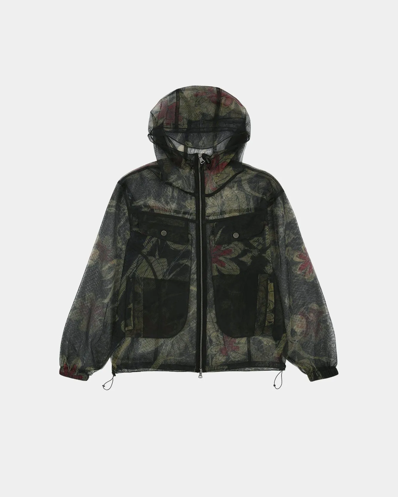 FLOWER SHEER HOODIE JACKET awa760m(BLACK) sold by Andersson Bell product image thumbnail 2