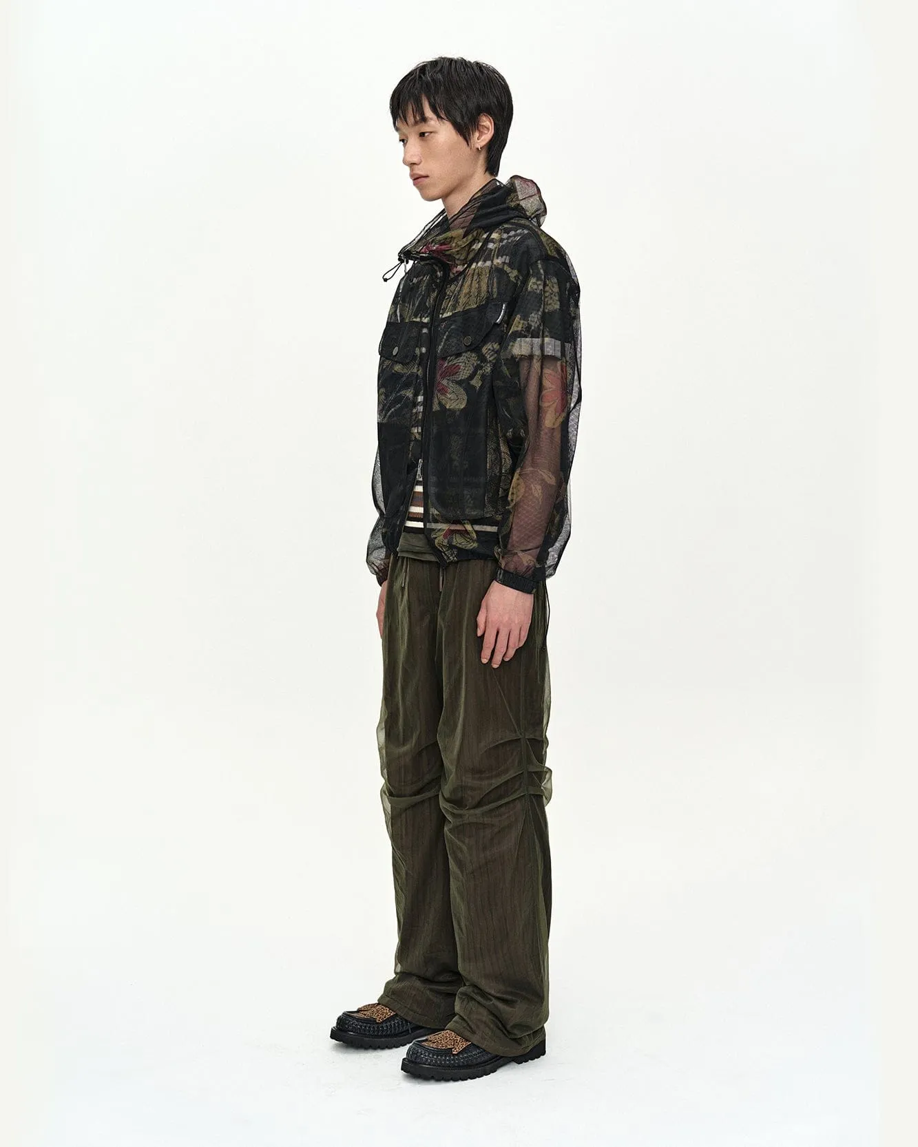 FLOWER SHEER HOODIE JACKET awa760m(BLACK) sold by Andersson Bell product image thumbnail 5