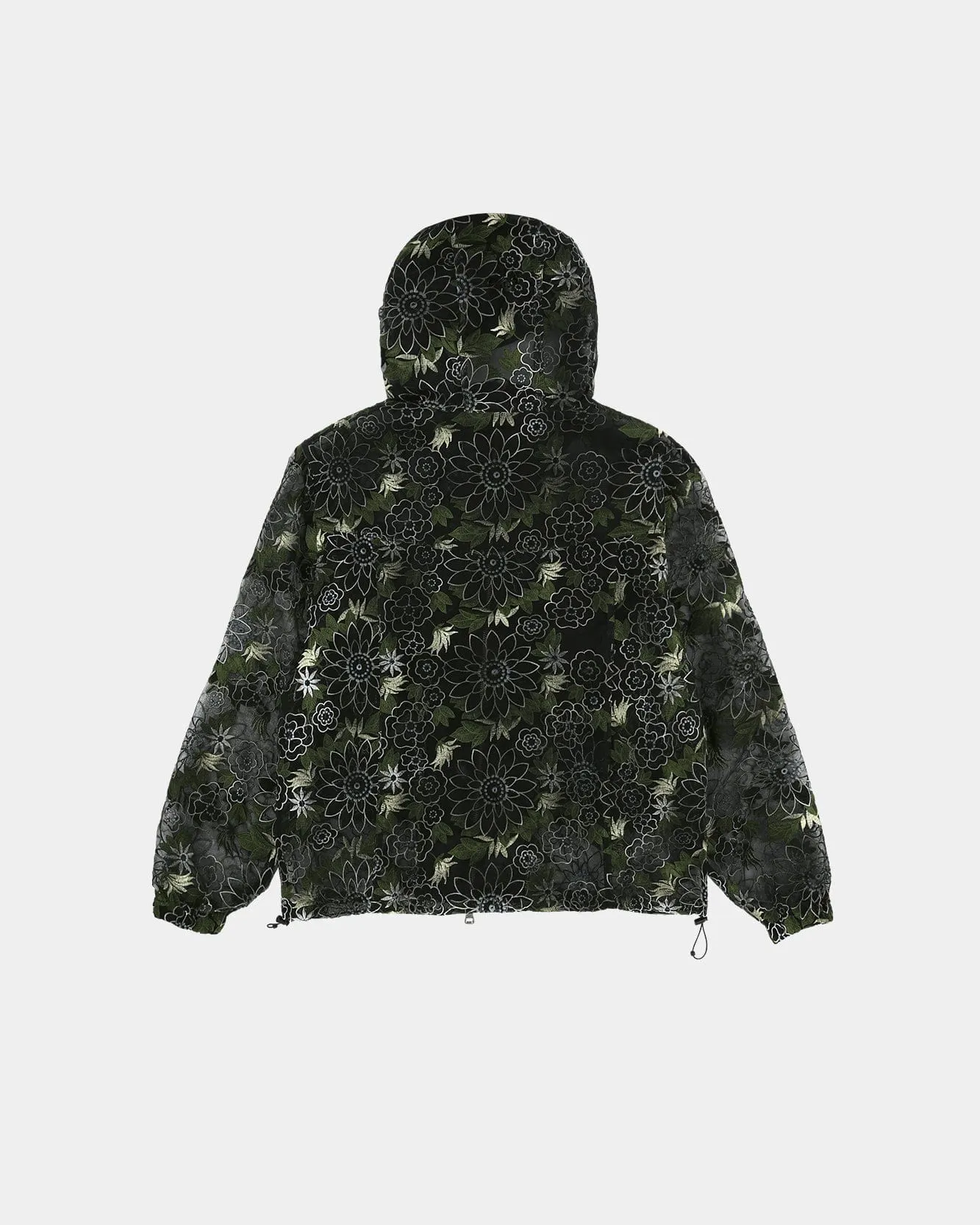 FLOWER EMBROIDERY SHEER HOODIE JACKET awa761m(BLACK) sold by Andersson Bell product image thumbnail 3