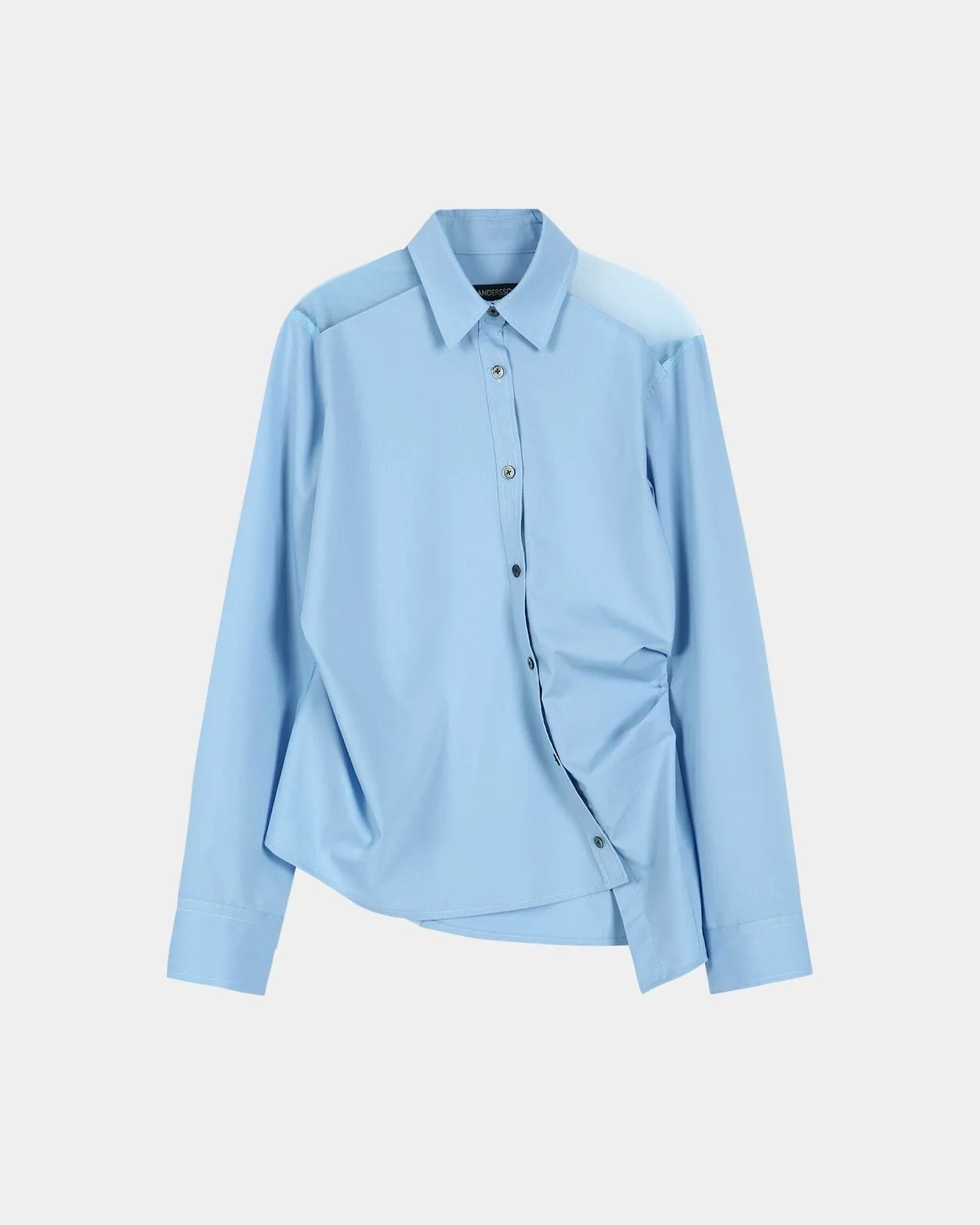 MESH TWIST-TUCK SHIRT atb1516w(BLUE) sold by Andersson Bell product image thumbnail 2