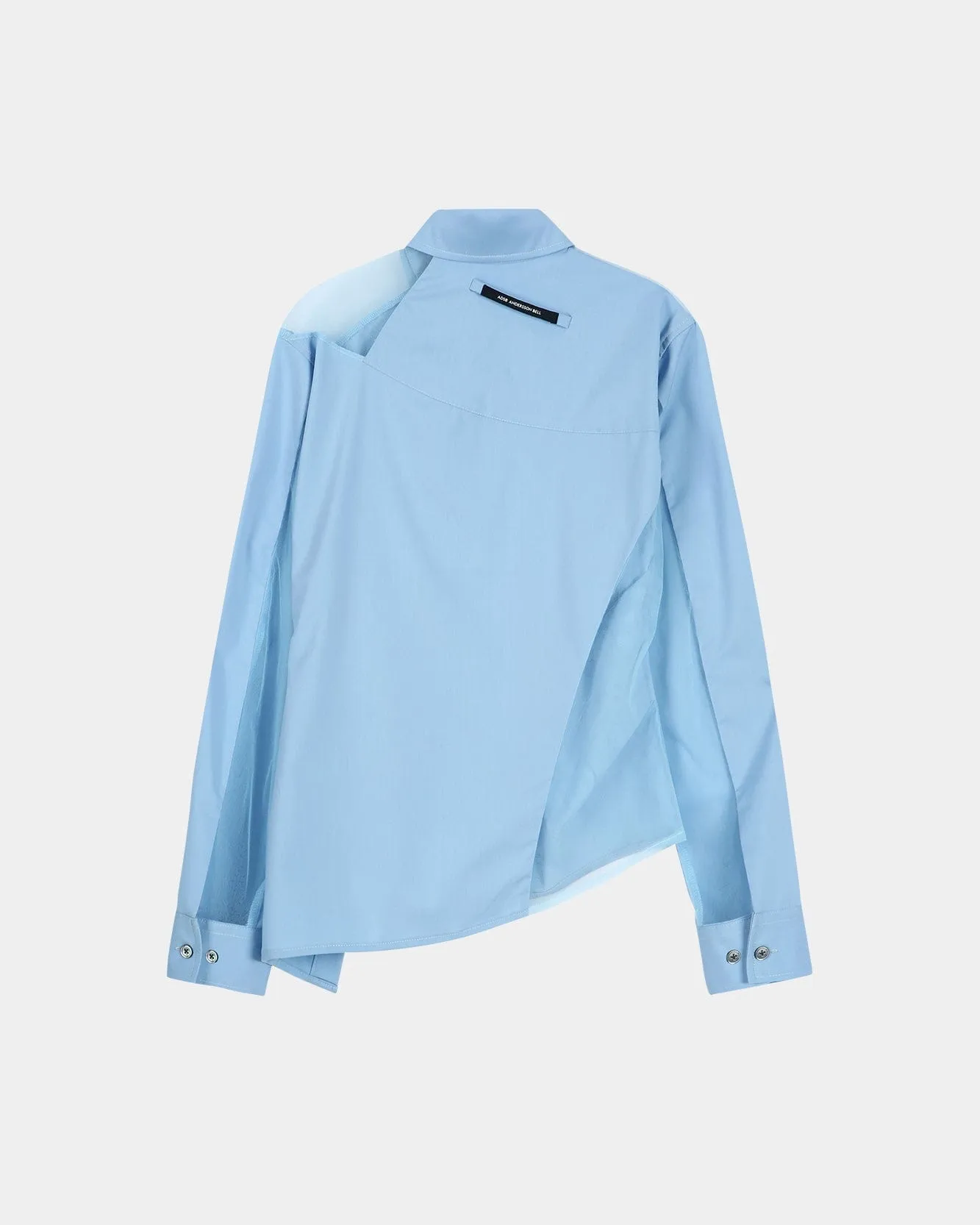 MESH TWIST-TUCK SHIRT atb1516w(BLUE) sold by Andersson Bell product image thumbnail 3