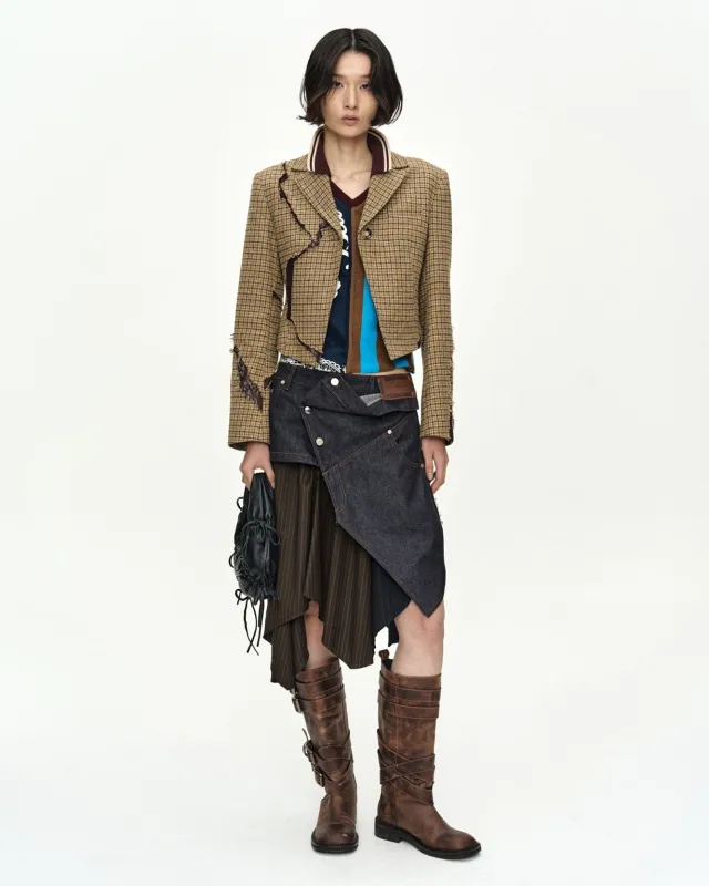 LACE CUT-OUT BLAZER awa763w(BEIGE) made by Andersson Bell