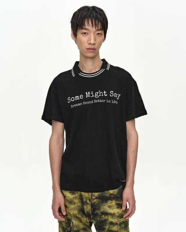 BRIT LAYERED COLLAR T-SHIRT atb1545m(BLACK) made by Andersson Bell