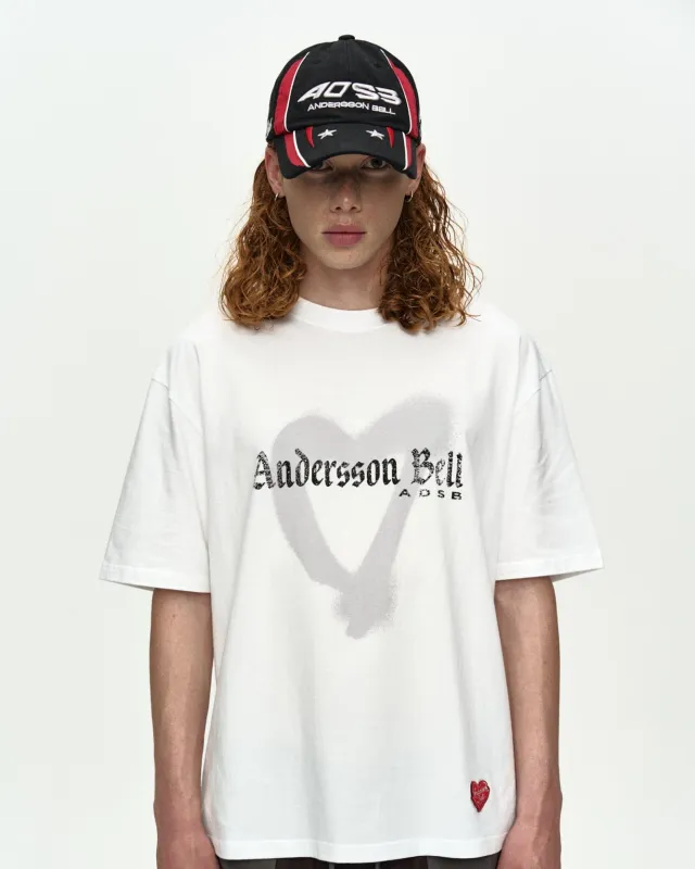 (ESSENTIAL) UNISEX HEART T-SHIRT atb1417u(WHITE) made by Andersson Bell