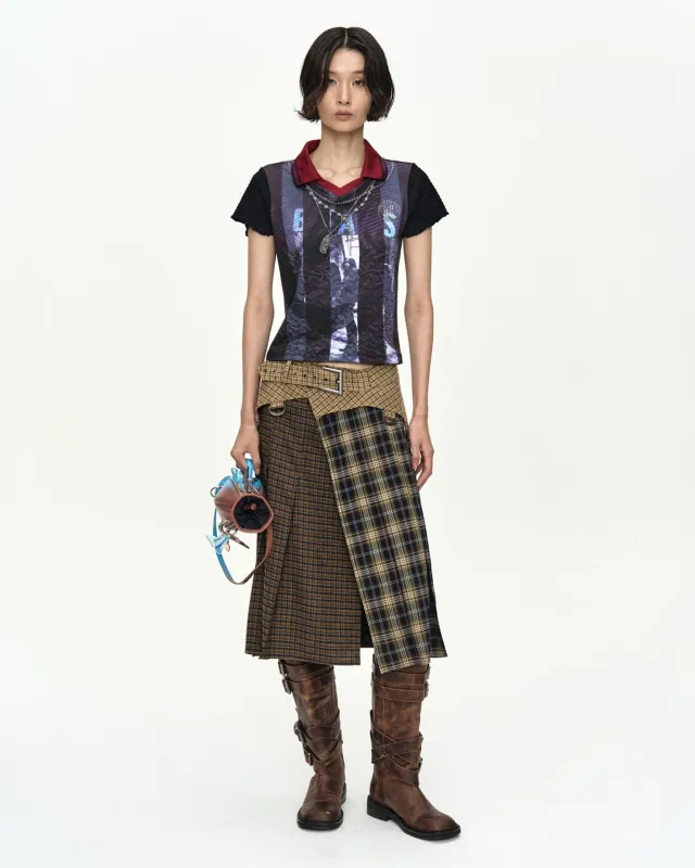 [EXCLUSIVE] UNISEX MULTI CHECK COMBO SKIRT apa904u(MULTI) made by Andersson Bell