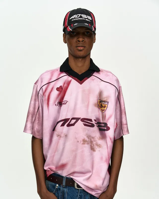 PRINTED FOOTBALL JERSEY T-SHIRT atb1457m(RED) made by Andersson Bell