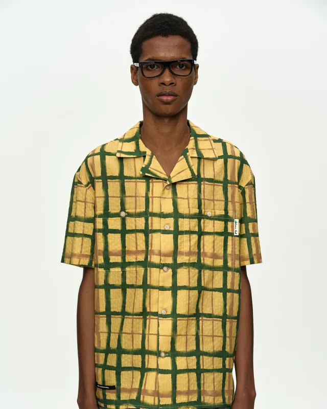 ROTHKO OPEN COLLAR SHIRT atb1525m(YELLOW) made by Andersson Bell
