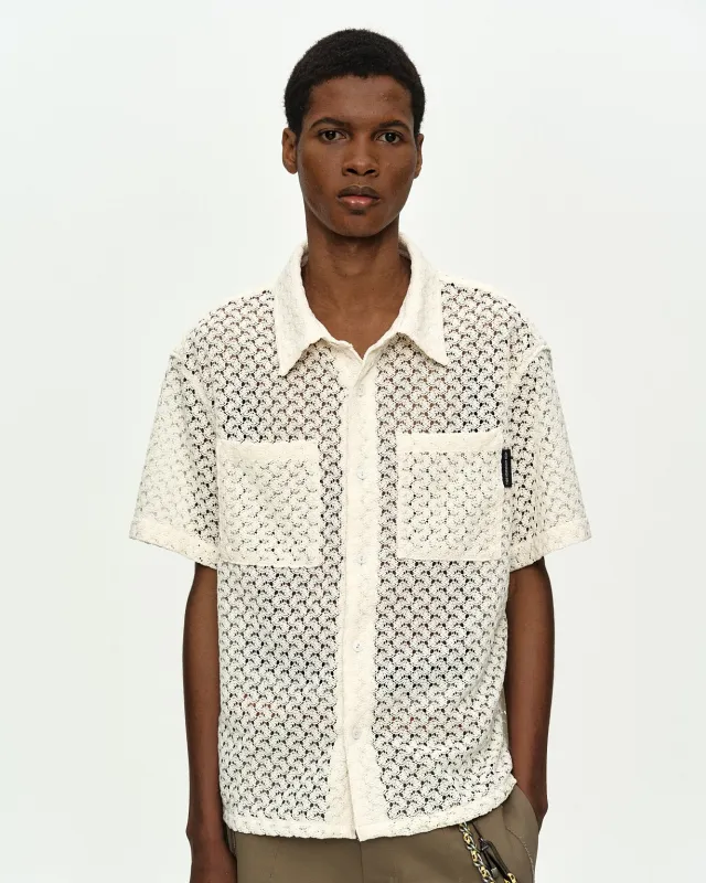 TRES SHEER KNITTED SHIRT atb1448m(ECRU) made by Andersson Bell