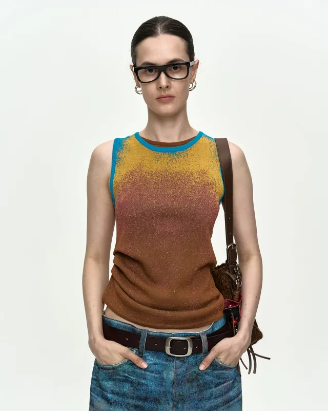 AIRBRUSH ASYM TANK TOP atb1527w(MULTI) made by Andersson Bell