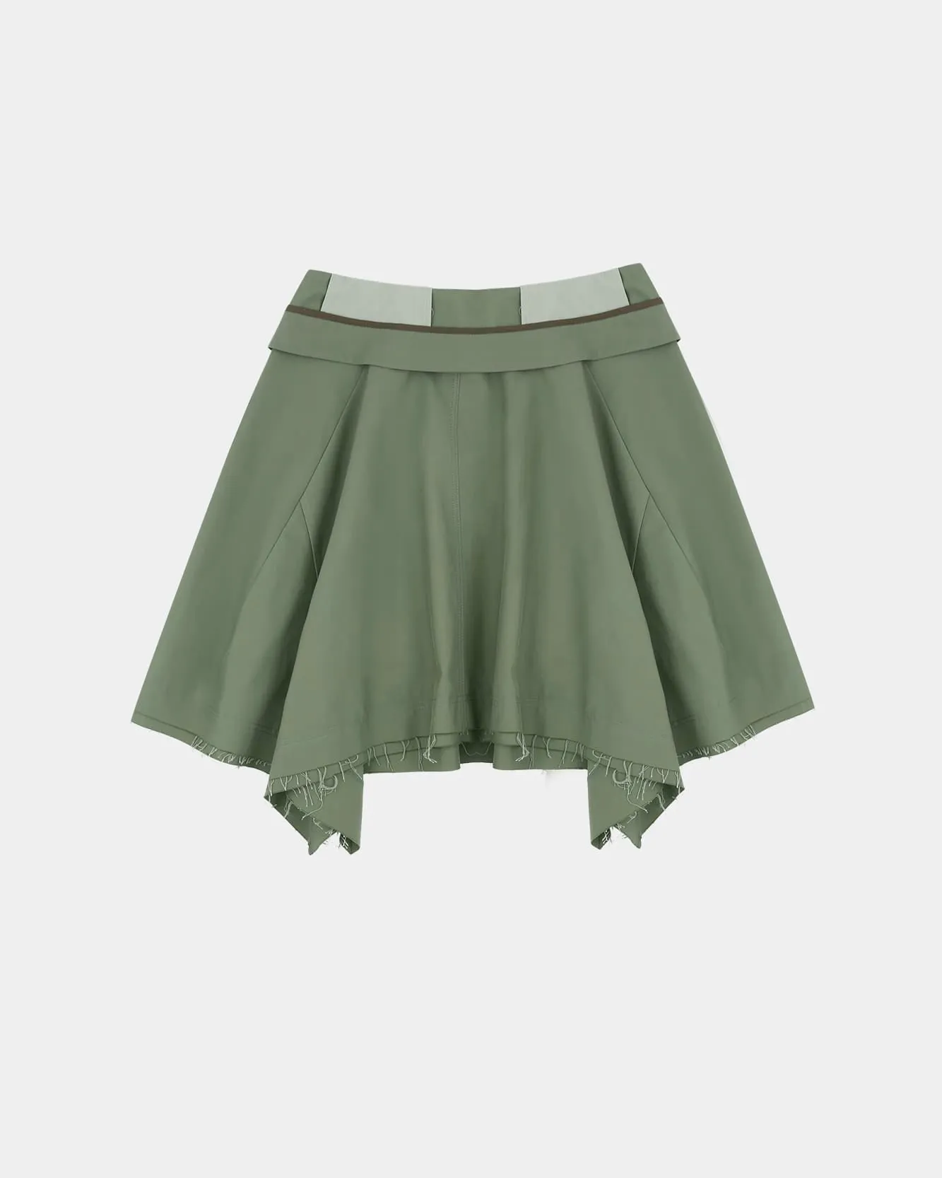 UPSIDE-DOWN ASYMMETRIC SKIRT apa914w(KHAKI) sold by Andersson Bell product image thumbnail 3