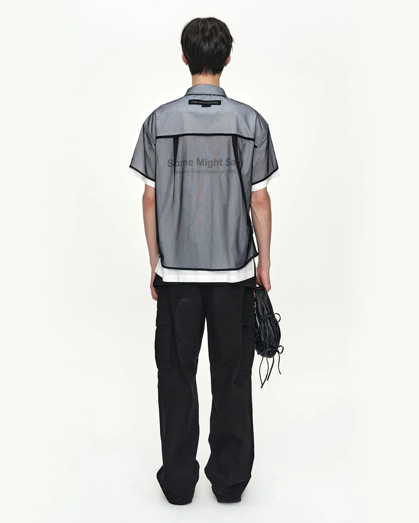 WHITE SHEER LAYERED SHIRT atb1537m(WHITE/NAVY) sold by Andersson Bell product image thumbnail 5