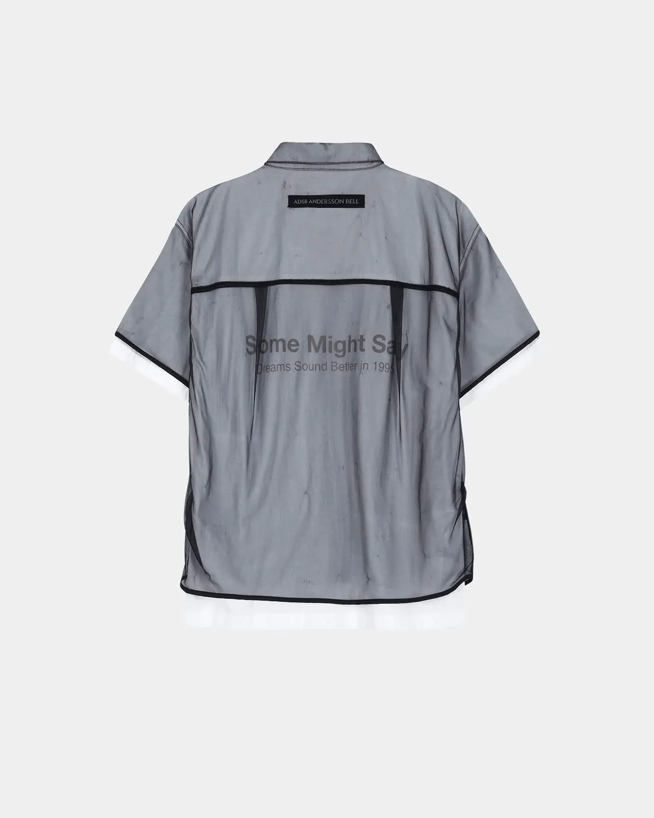WHITE SHEER LAYERED SHIRT atb1537m(WHITE/NAVY) sold by Andersson Bell product image thumbnail 3