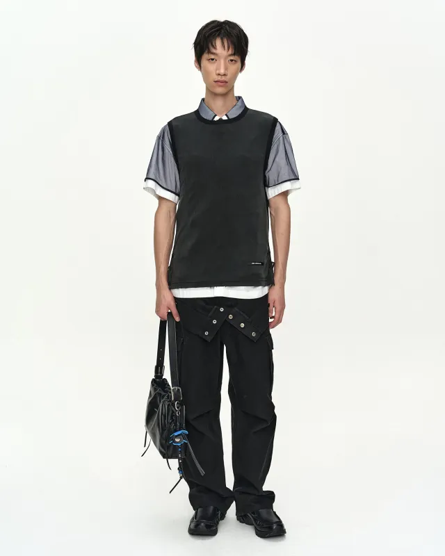 BRIT DAMAGED SLEEVELESS atb1544m(CHARCOAL) made by Andersson Bell