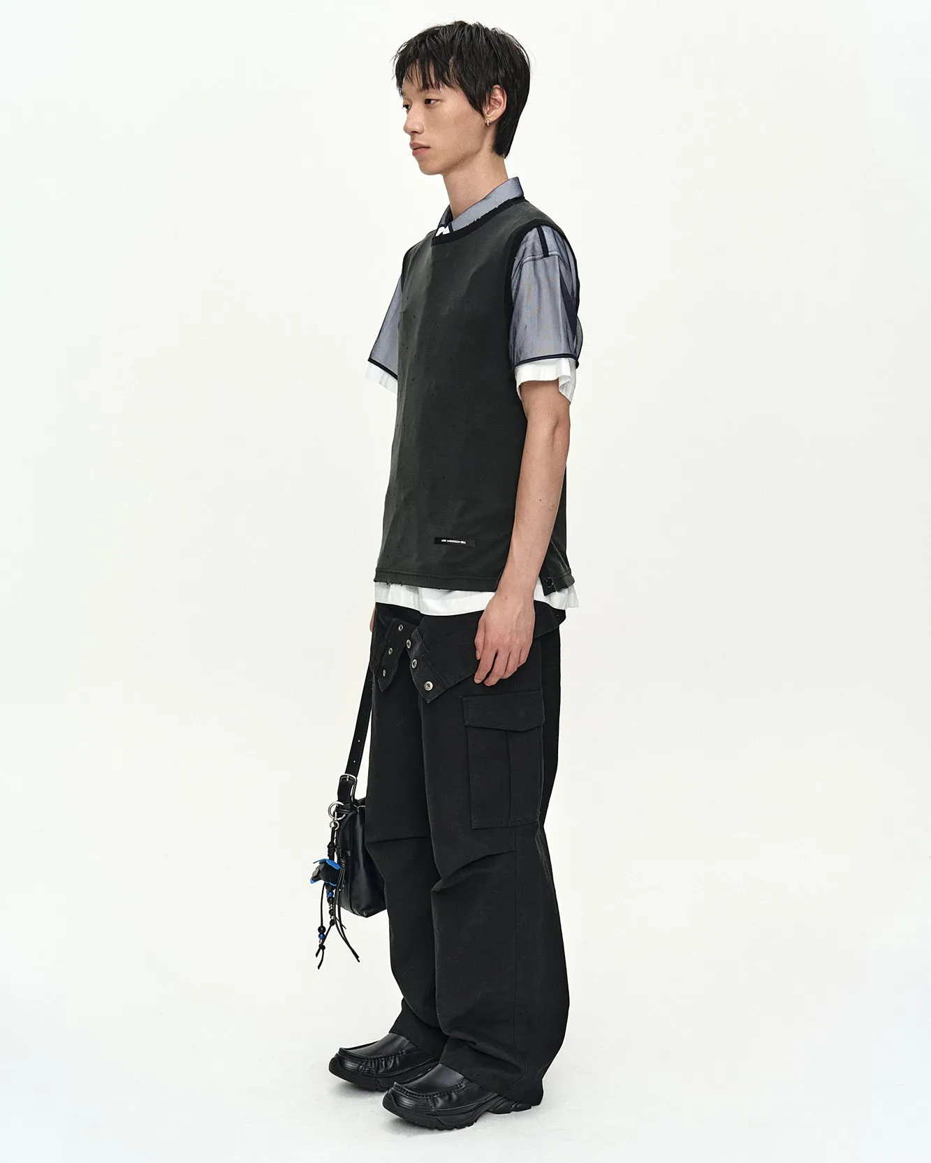 BRIT DAMAGED SLEEVELESS atb1544m(CHARCOAL) sold by Andersson Bell product image thumbnail 4